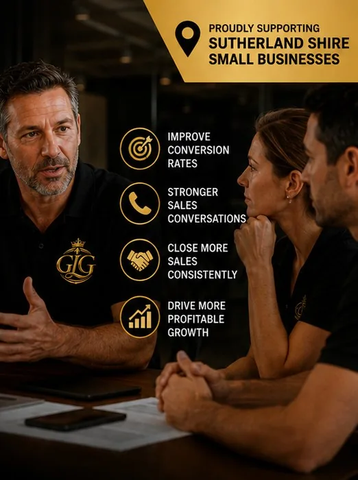 GLG sales coach running a conversion workshop with a business team