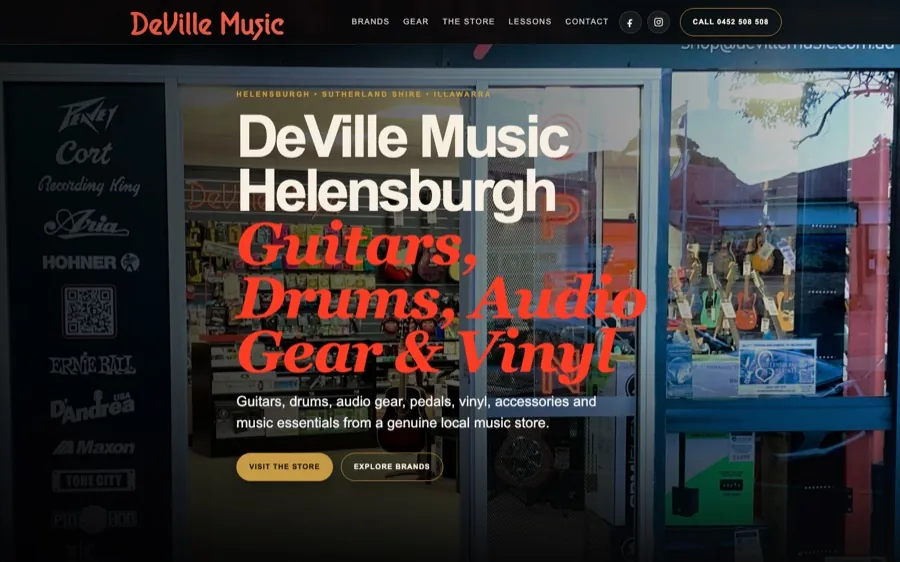 DeVille Music Helensburgh website homepage